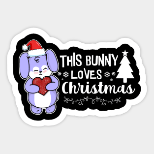 This Bunny Loves Christmas Sticker